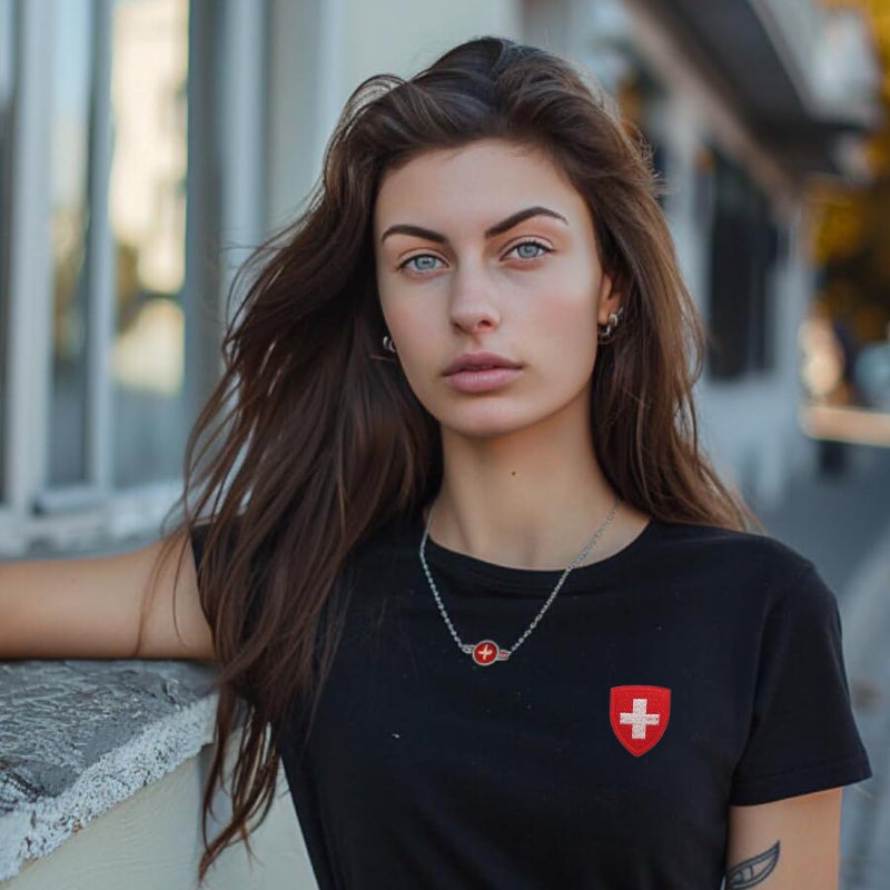 Cute-Patch 3pcs Set Mini Switzerland Flag Shield Embroidered Iron on sew on Patches Swiss Travel Emblem - Image 3